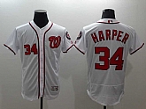 Washington Nationals #34 Bryce Harper White 2016 Flexbase Collection Stitched Jersey,baseball caps,new era cap wholesale,wholesale hats